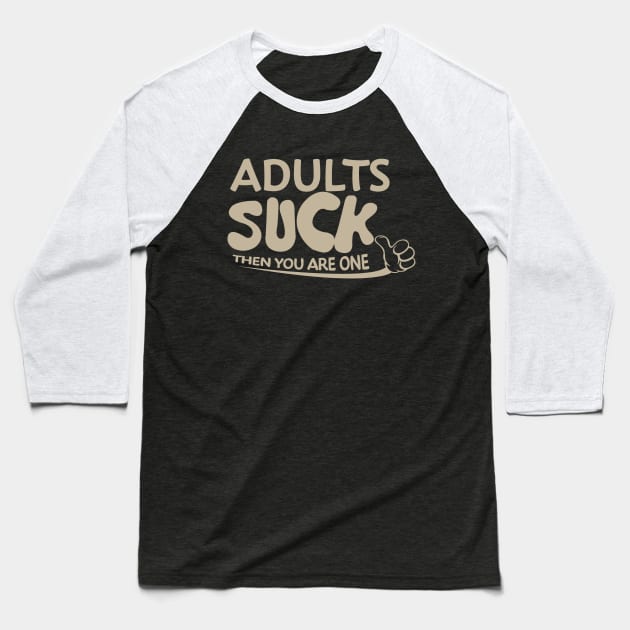 Adult Suck Baseball T-Shirt by teefun